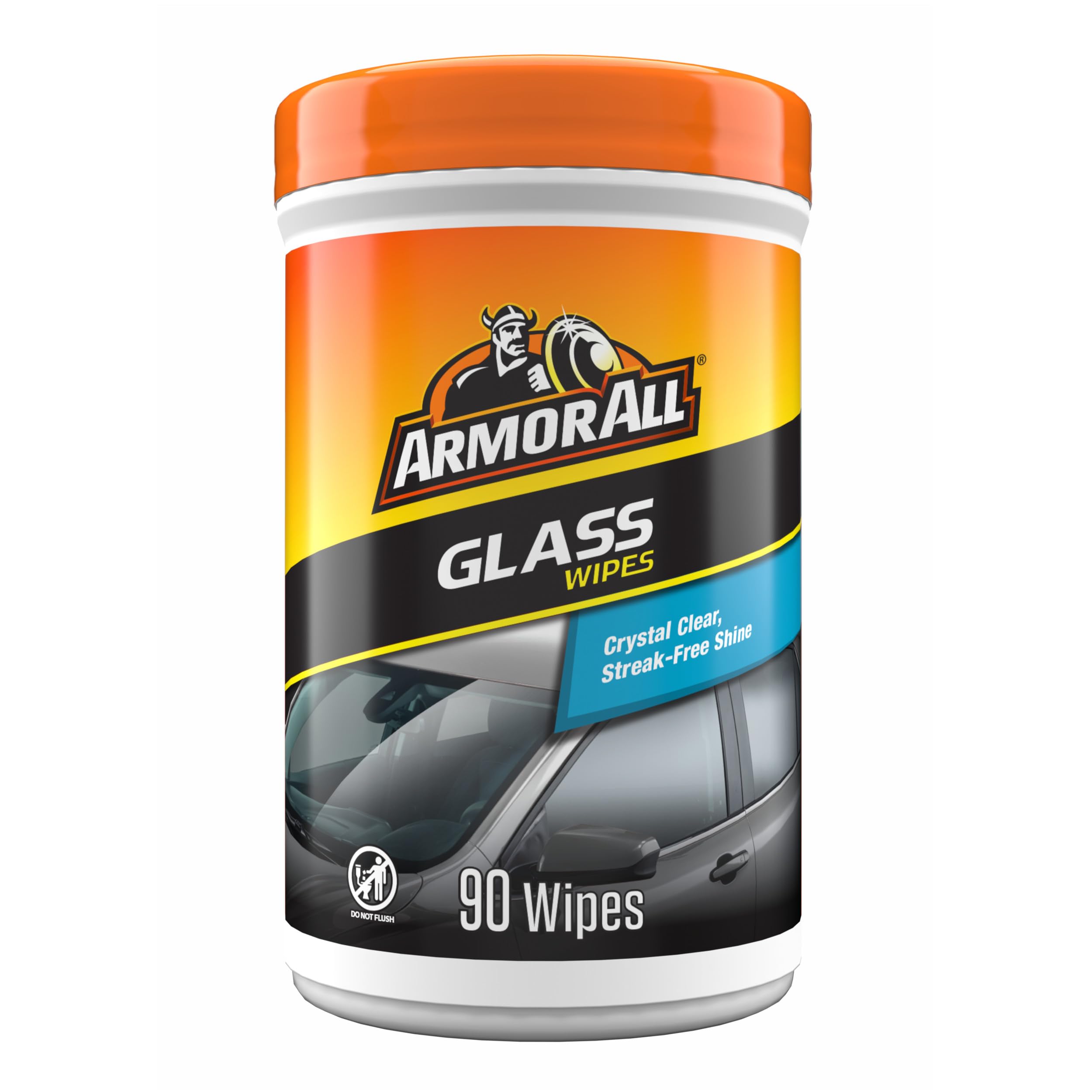 Armor All Car Glass Wipes, Auto Glass Cleaner, 90 Count | Ammonia-free window cl