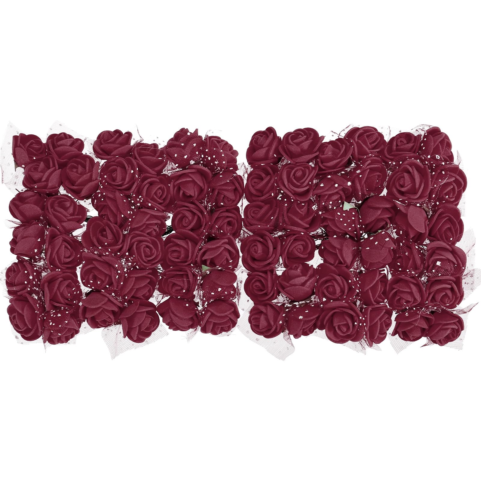Artificial Rose Heads Dark Red Mini 2cm to 1cm Flowers for DIY Wedding Party Dec