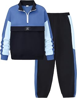 GEMLON ボーイズ 服 ハーフジップ トップス カラーブロック 2ピース ボーイズ 衣装 サイズ 6-14