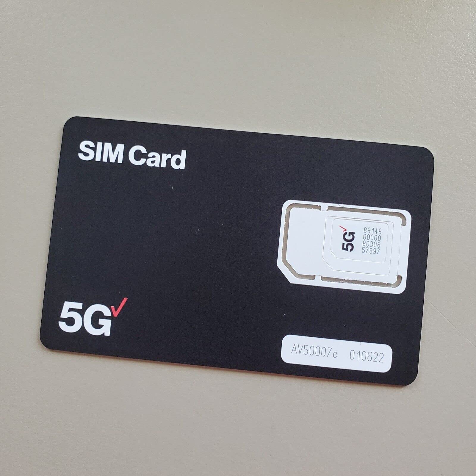 Verizon Wireless 5G & 4G LTE SIM Card Triple Cut All 3 Sizes (3-in-1), Nano/Micr