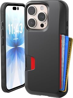 Smartish iPhone 16 Pro Wallet Case, Card Holder, Wallet Slayer Vol 1, Black