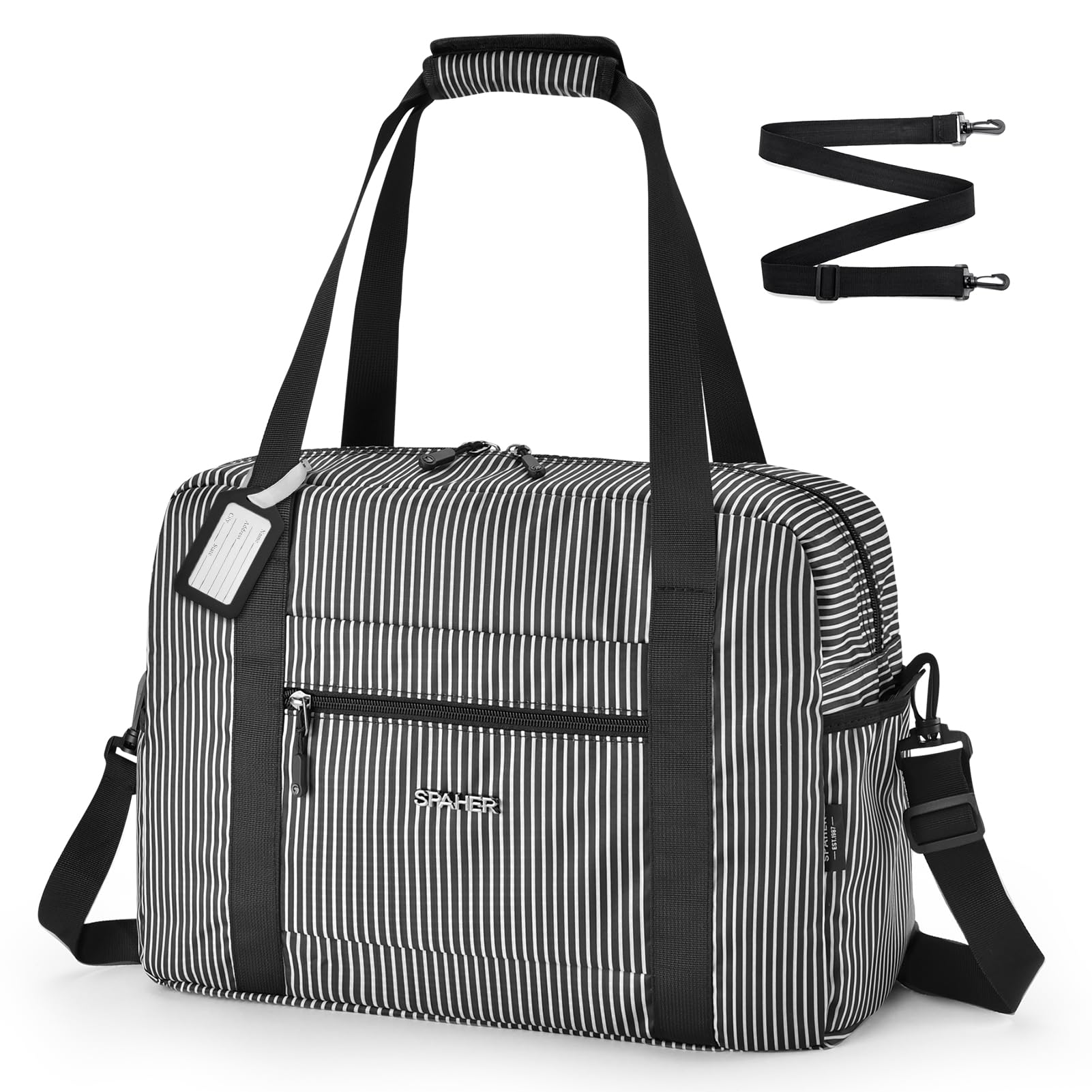 SPAHER - Cabin Bag 40 x 30 x 20 cm Foldable Travel Carry On Luggage Small Under 