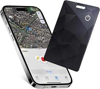 Hauibela Smart Slim Card Wallet Tracker Wireless Rechargeable (iOS Only) | Item Finder Compatible with Apple Find My APP, IP67, 100dB, MFi Certified Tracking Tag for Luggage/Suitcase/Passport and More