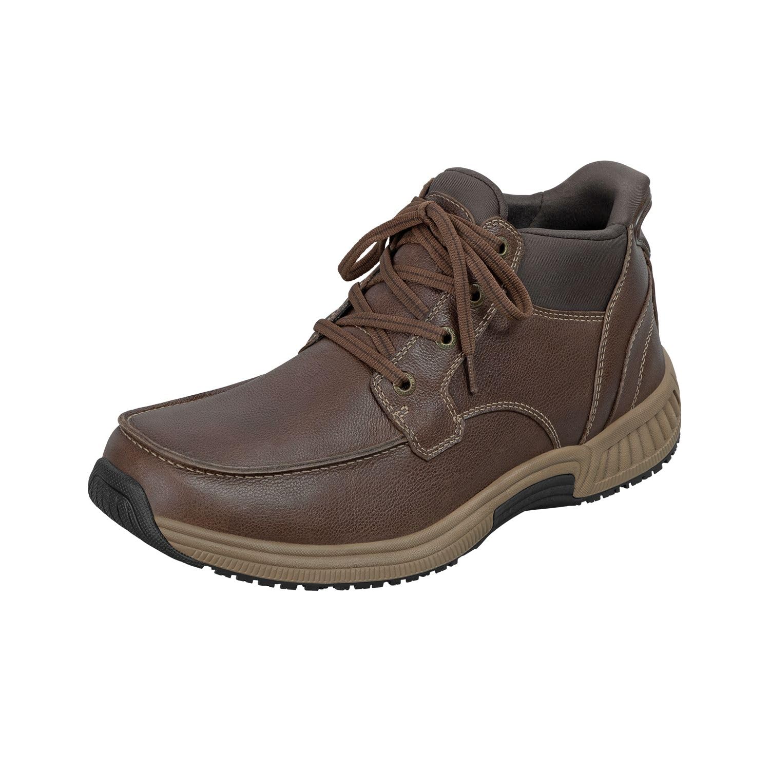 Orthofeet Men's Orthopaedic Boot Style with Leather Upper Verno Hands-Free Boot
