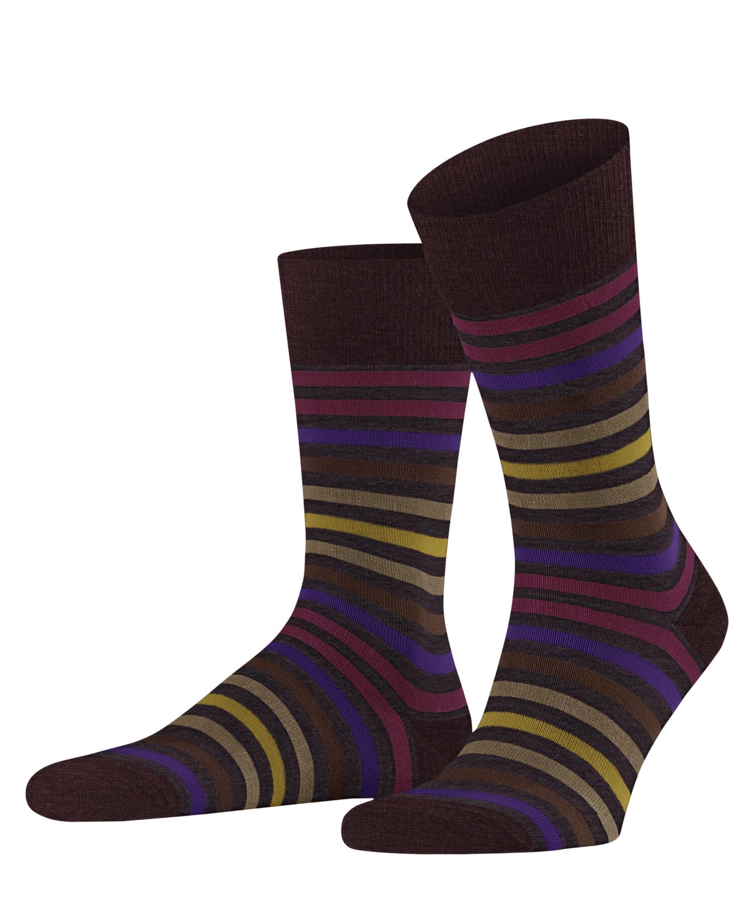 FALKE Men's Tinted Stripe Socks Breathable Climate-Regulating Odour-Neutralising
