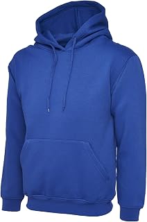 Mad Ink Men's Classic Plain Pullover Hooded Sweatshirt (22 Colours)