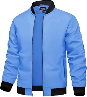 TACVASEN Bomber Jacket Men's Transition Jacket Blouson Lightweight Autumn