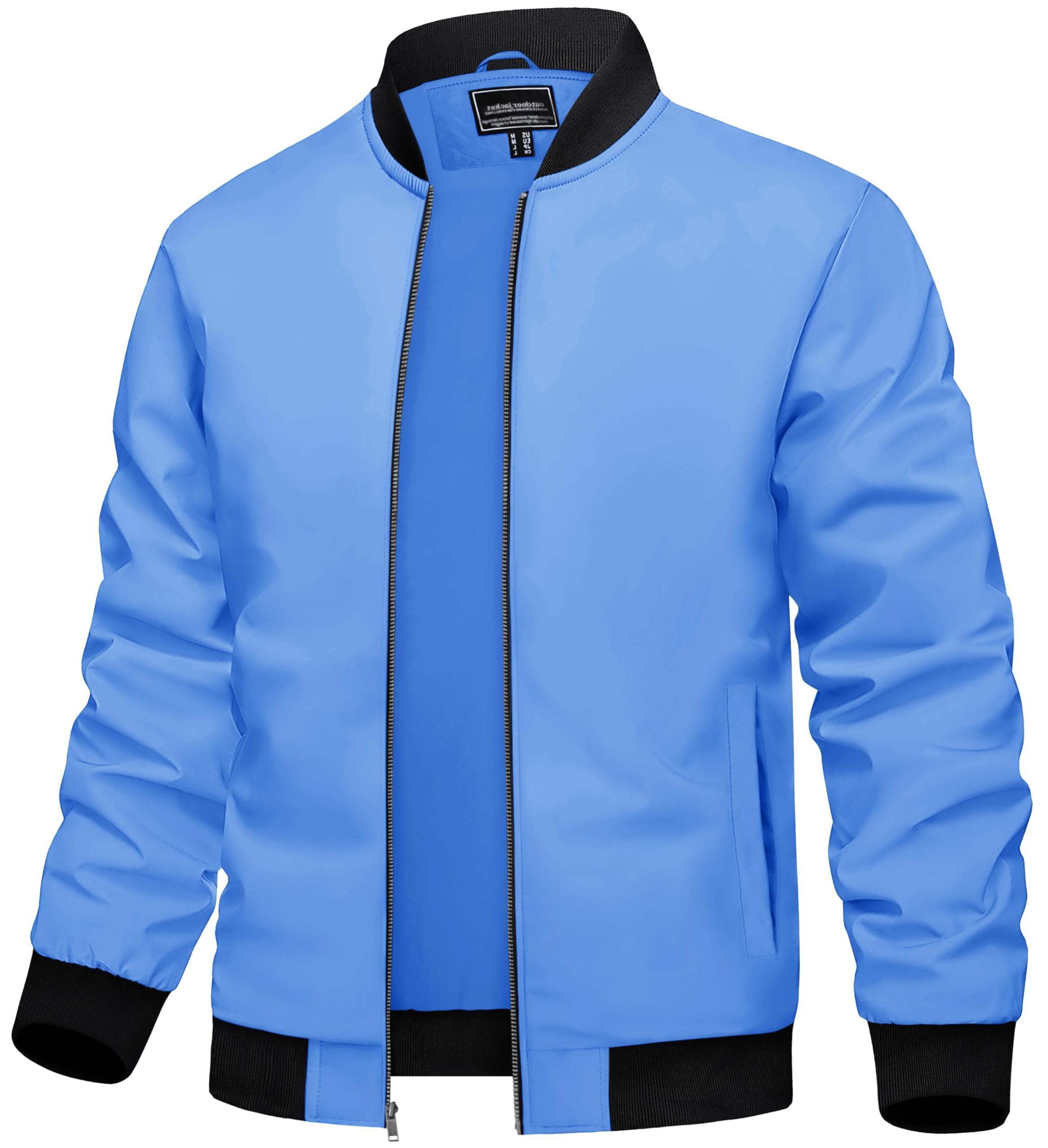 TACVASEN Bomber Jacket Men's Transition Jacket Blouson Lightweight Autumn