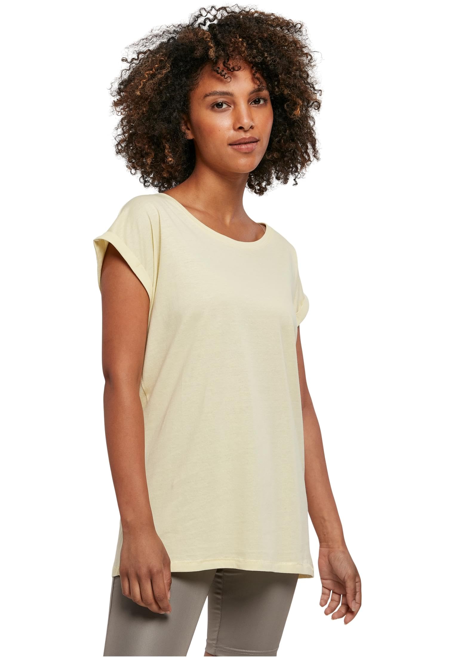 Build Your Brand Women's Ladies Extended Shoulder Tee T-Shirt