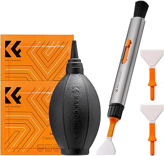 K&F CONCEPT 6 in 1 Camera Cleaning Kit with Cloth, Air Blower, Cleaning Pen
