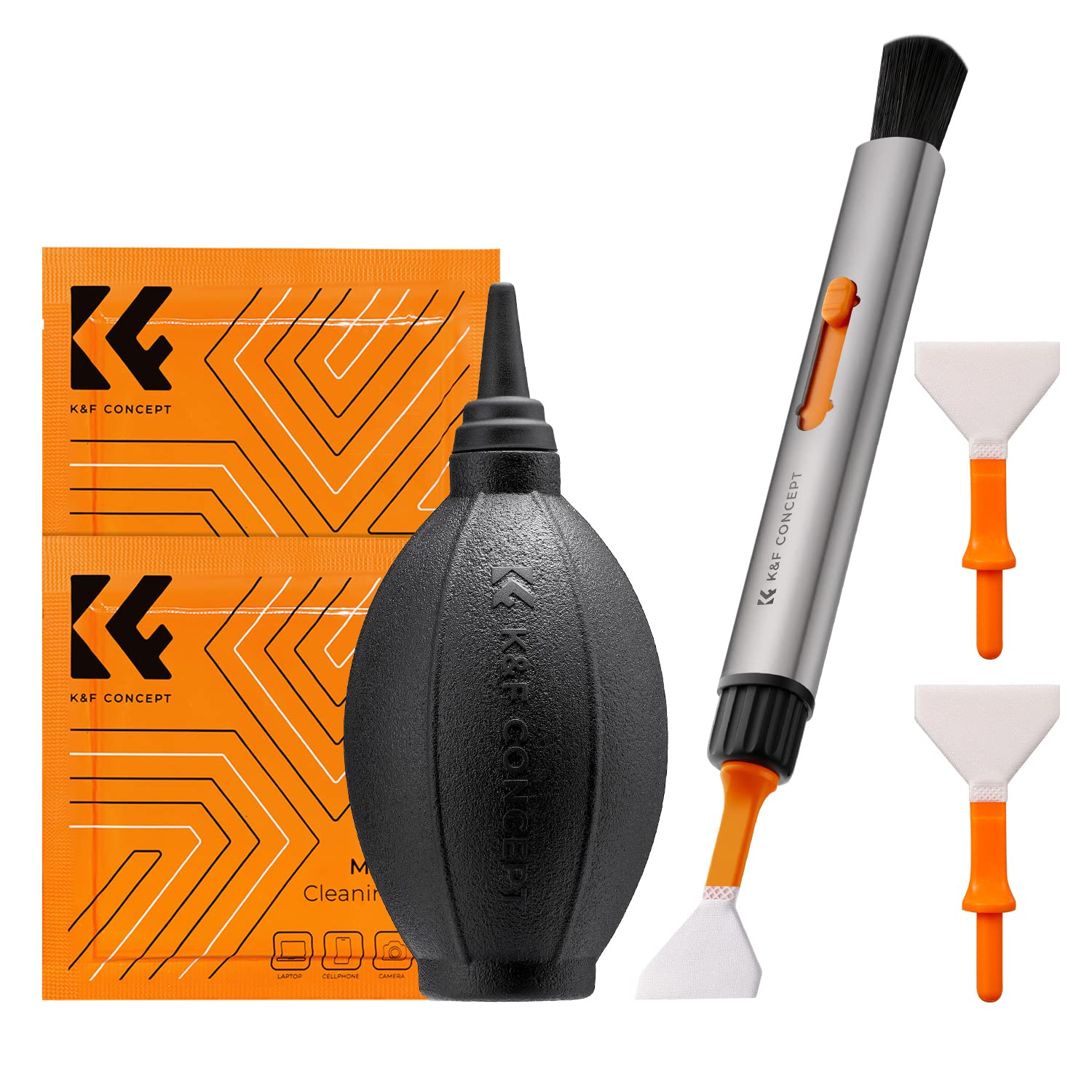 K&F CONCEPT 6 in 1 Camera Cleaning Kit with Cloth, Air Blower, Cleaning Pen