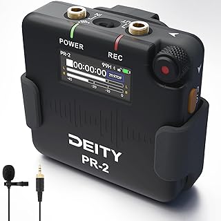 Deity PR-2 32-Bit Float Pocket Audio Recorder with Timecode (US Version) | 32-Bit Float Recording, Includes W.Lav Pro Mic, Timecode Sync, 3.5mm Lavalier Input, App, Portable Design for Filmmakers