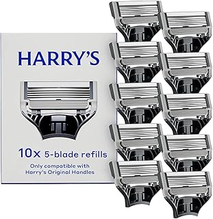 Harry's Original Razor Blades for Men - 10 Count | Premium Razor Blade Refill Cartridges - German Engineered