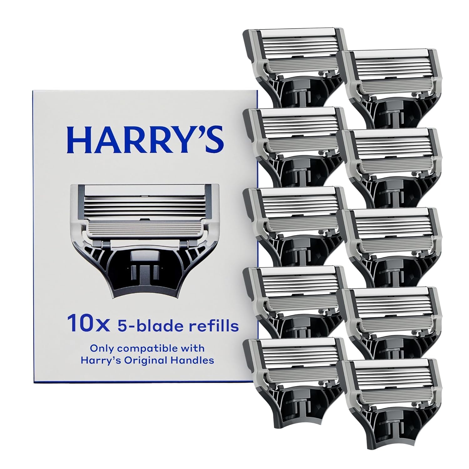 Harry's Original Razor Blades for Men - 10 Count | Premium Razor Blade Refill Ca