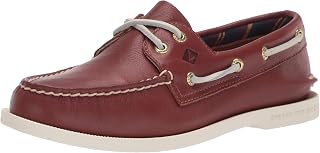 Sperry レディース A/O PlushWave スムースレザー ボートシューズ