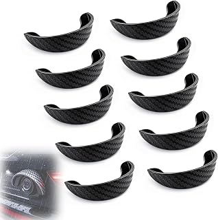 Dexspoeny 10 Pcs Backup Camera Rain Hood Cover with Curved Black PVC Canopy, Adhesive-Backed Rear Guard Shield Cover Suitable for Universal Car, Waterproof Rear View Camera Rain for Outdoor Parking