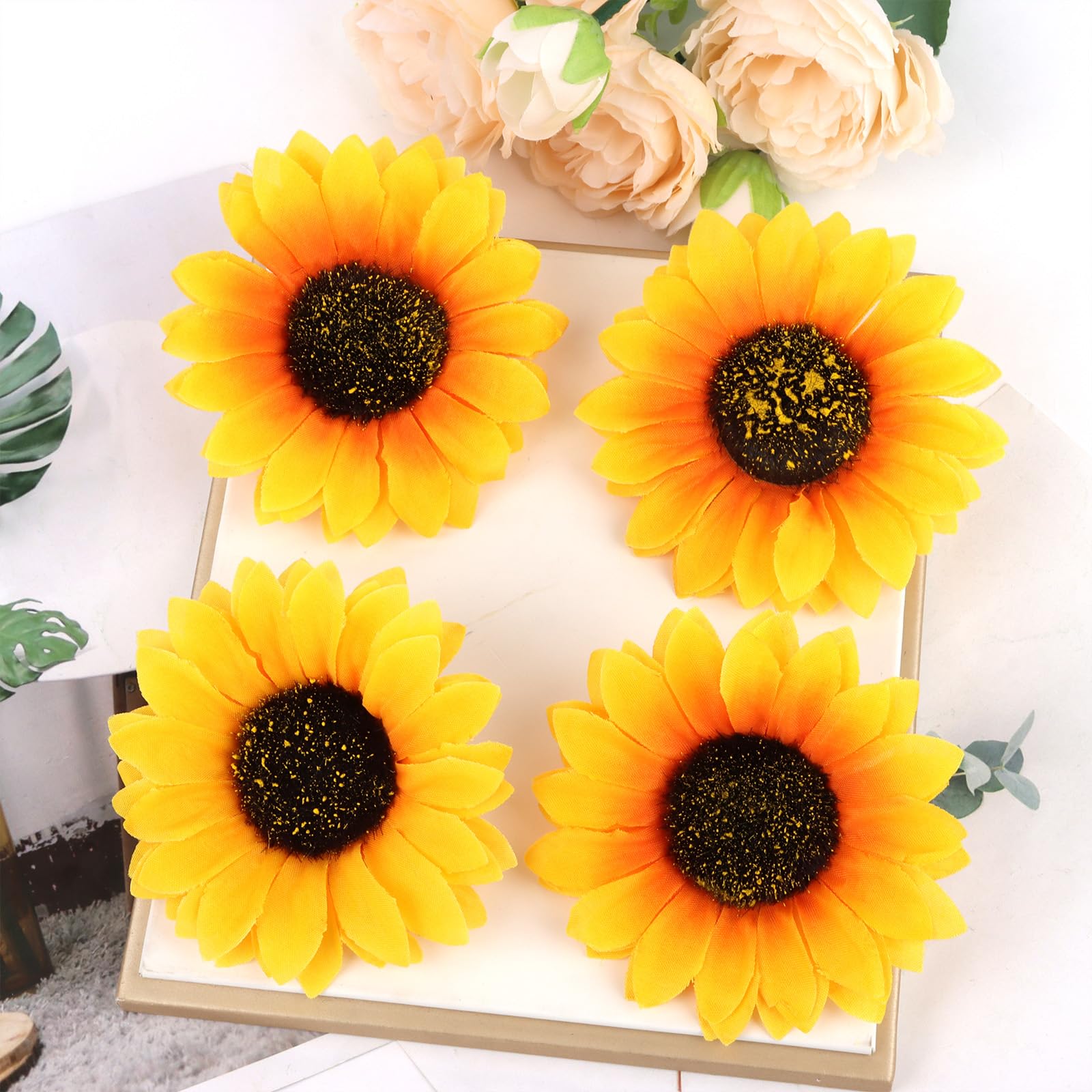 4pcs Flower Hair Clips Sunflower Clips Hair Accessories