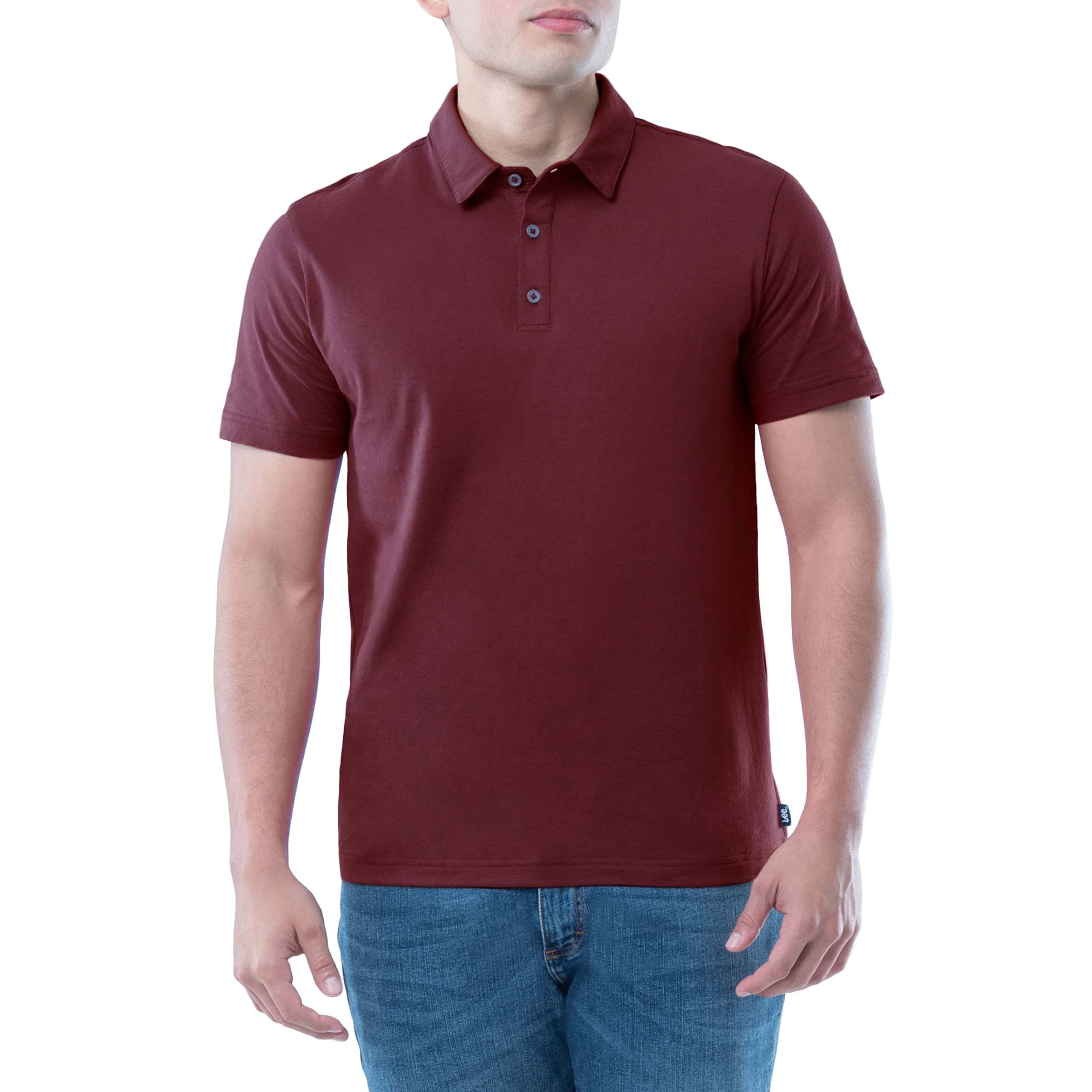 Lee - Men's Polo Shirt - Regular Fit - Pique Polo - Black