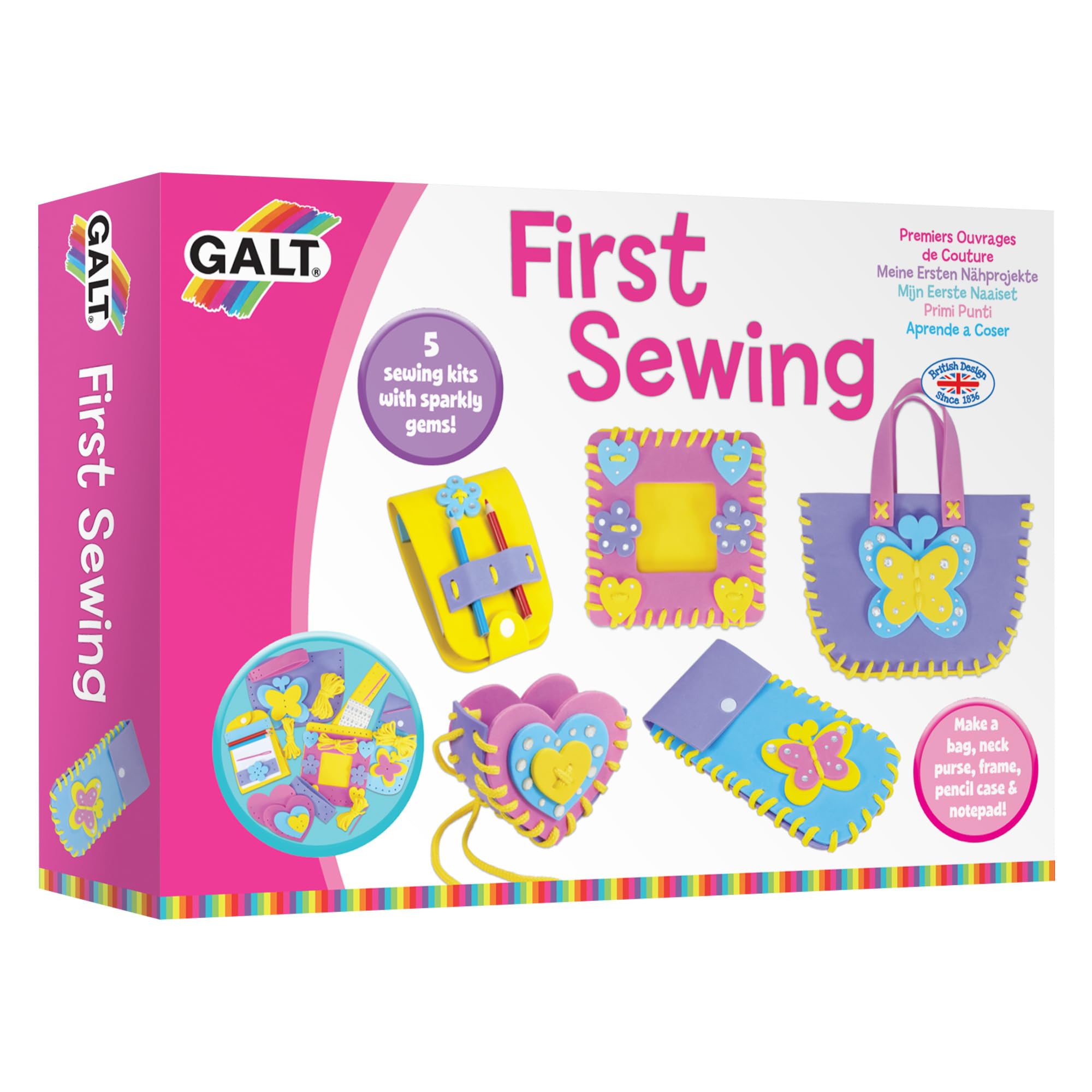 Galt First Sewing Kit – Fun Arts and Crafts Kit for Kids, Age 5 Plus | Make Your