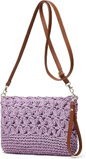 Straw Beach Bags For Women Rattan Purses Summer Straw Handwoven Bag Raffia Handbag Shoulder Bag Cross-body Square Bag