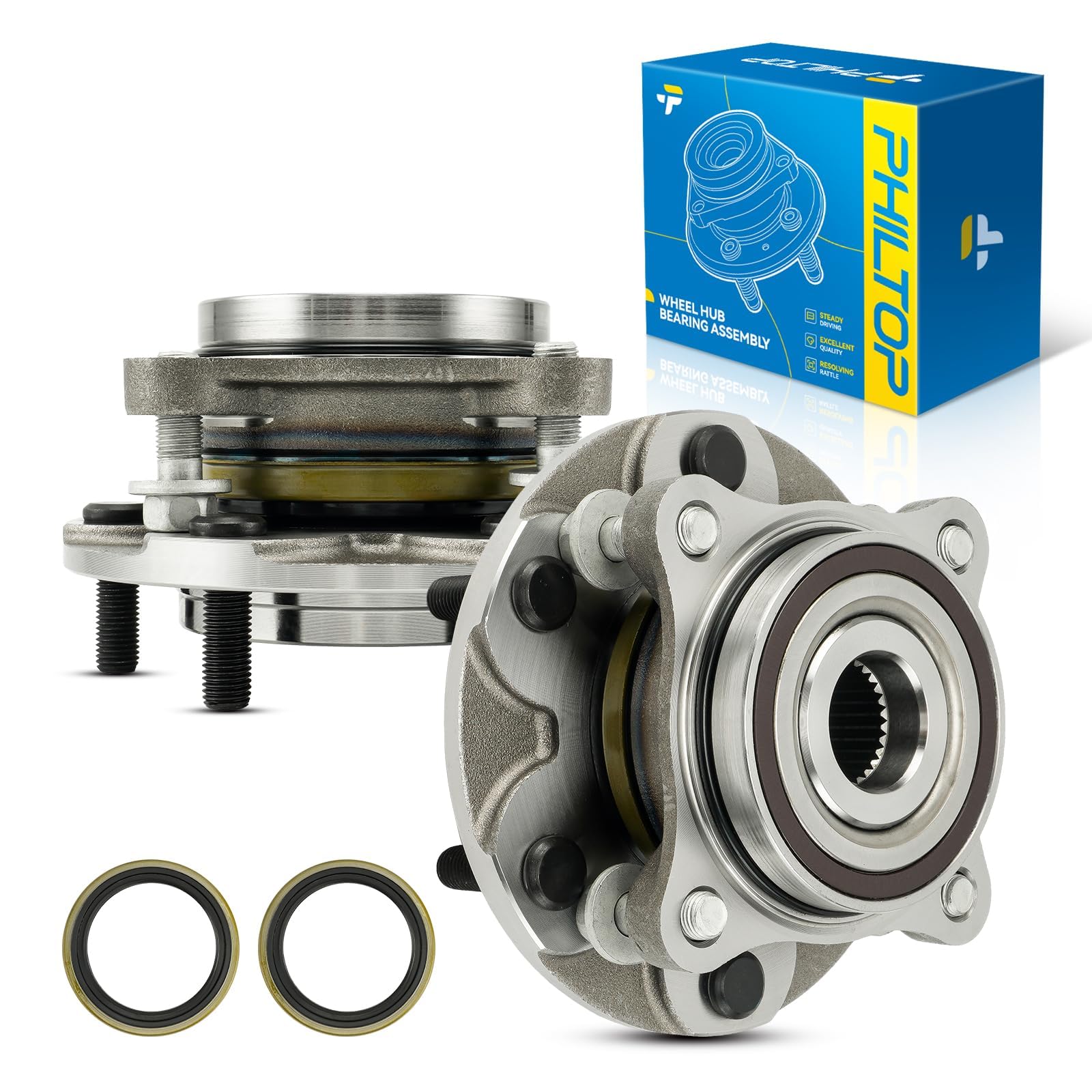 PHILTOP 950001/515201 4WD 2 x Front Wheel Hub Assembly for Tacoma, 4Runner | for