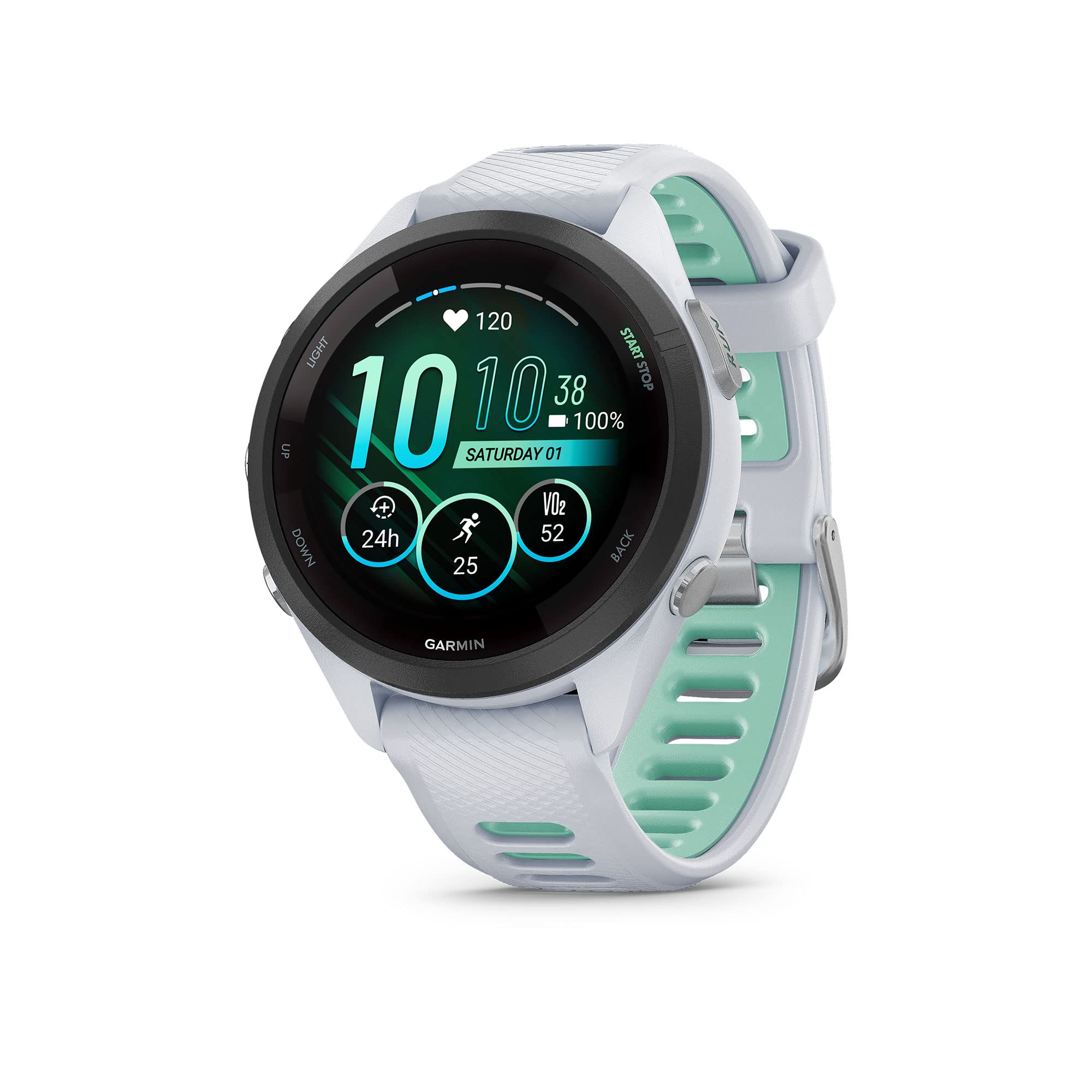 Garmin Forerunner 265S Running Smartwatch, Colorful AMOLED Display, Training Met