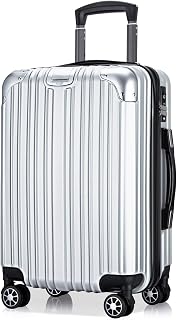 VARNIC Suitcase, Carry Bag, Carry Case, Carry-on on Airplane, Ultra Lightweight, Large, Quiet, Double Casters, Shockproof, 360° Rotation, Equipped with TSA Lock, Zipper Type, Travel, Business Trips, Silver, Small Size, Carry-On / 14.2 gal (40 L) (1 - 3 nights)