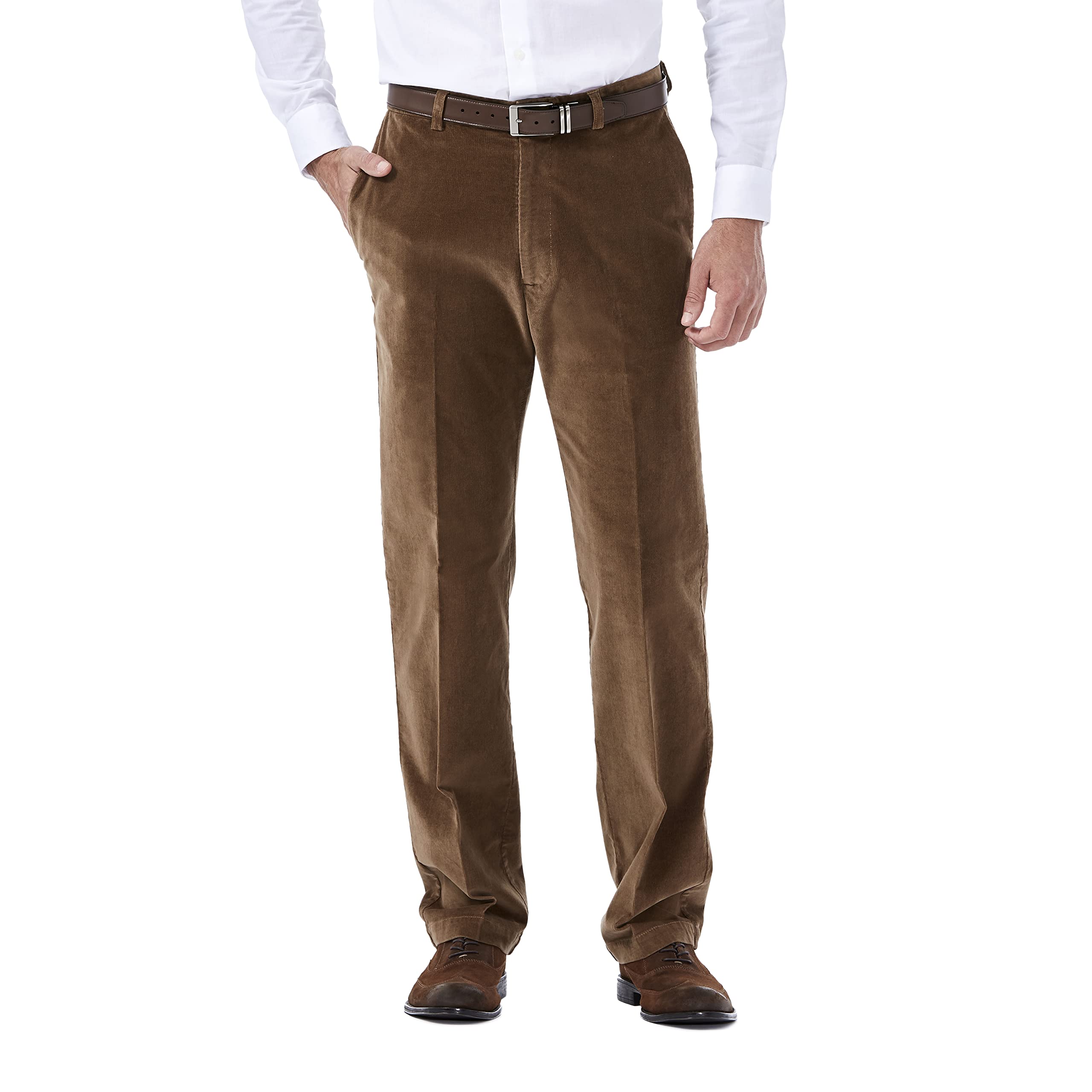 Haggar Mens Premium Stretch Corduroy Classic Fit Trousers