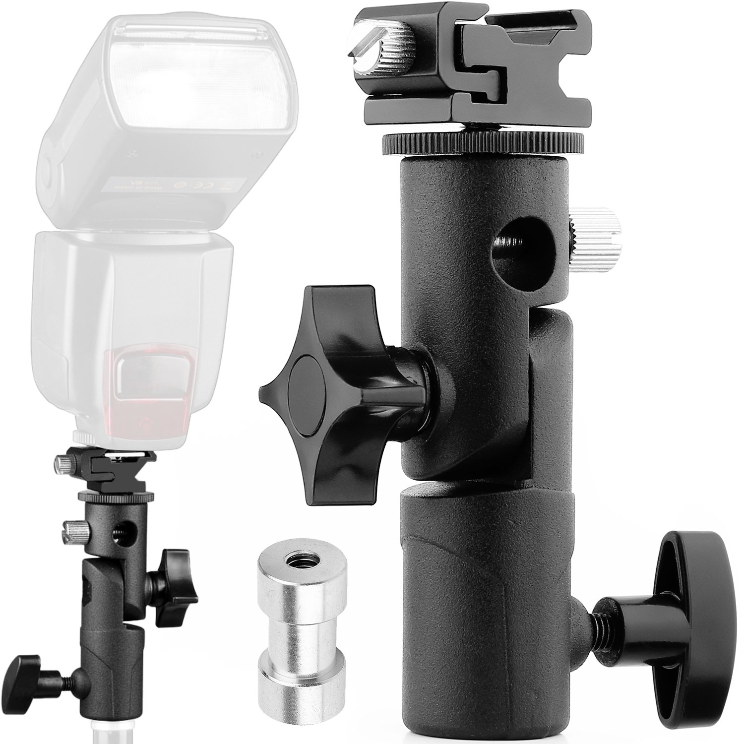 Anwenk Camera Flash Speedlite Mount Swivel Light Stand Bracket with Umbrella Ref