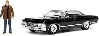 Jada 32250 Supernatural 1967 Impala SS Sport Sedan With Dean Winchester Figure 1:24 Scale Diecast Model Car