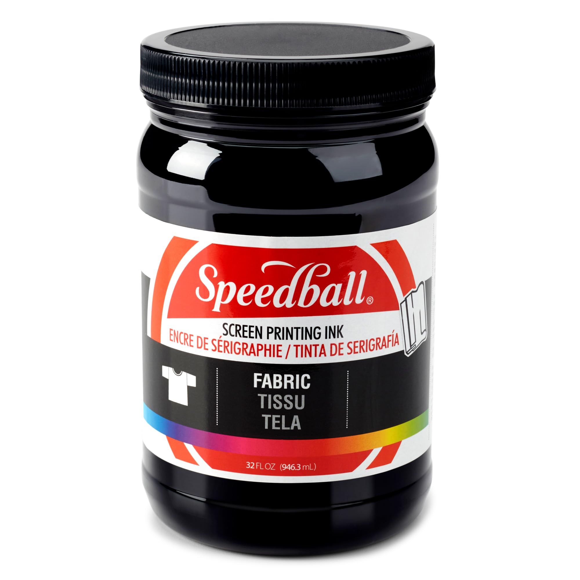 Speedball 4600 Fabric Screen Printing Ink, 32 fl oz., Black