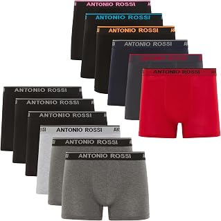 Antonio Rossi Men's (12-pack) Men's Fitted Boxer Hipsters