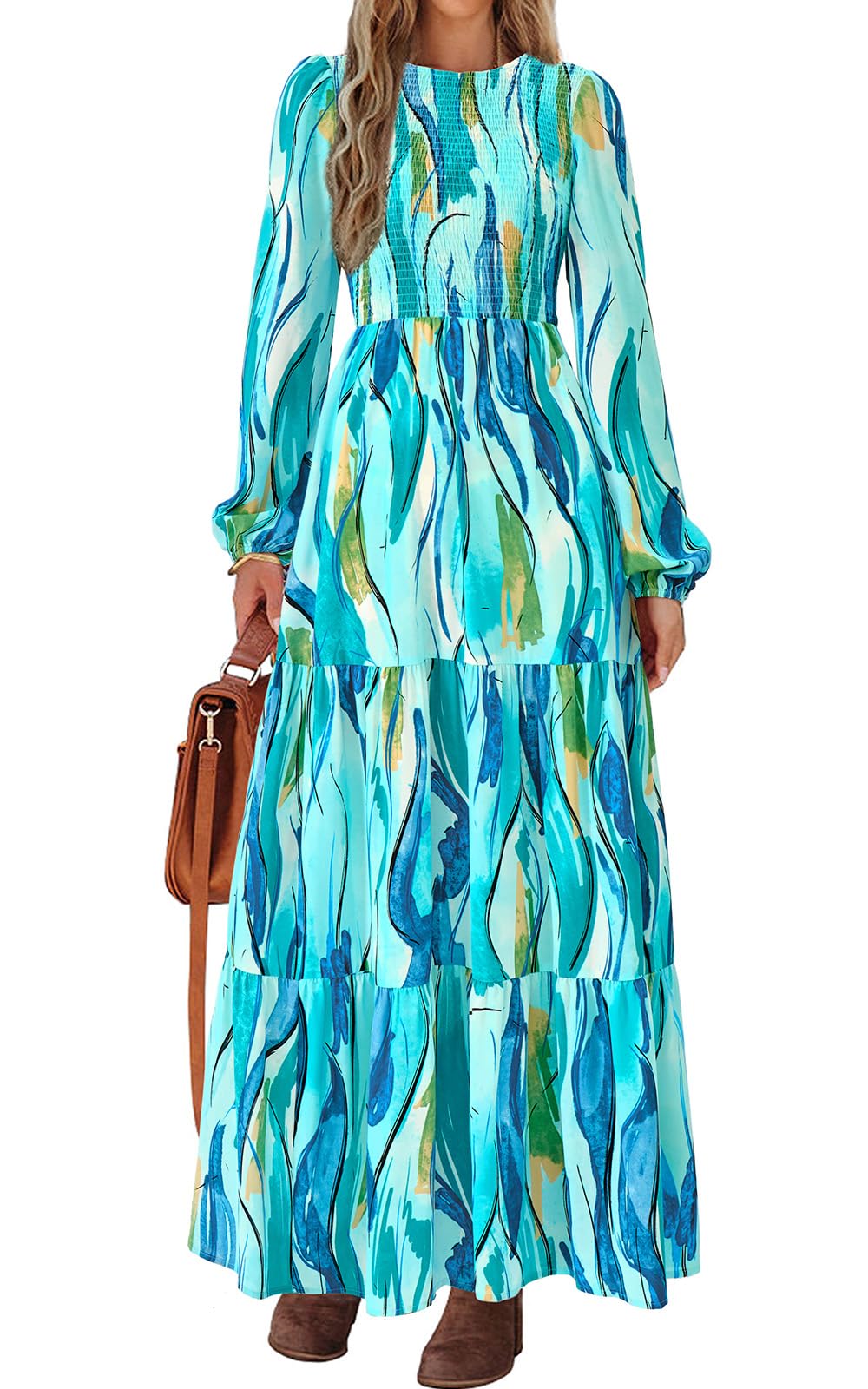 PRETTYGARDEN Floral Wedding Guest Dresses for Women Casual Dress for Women