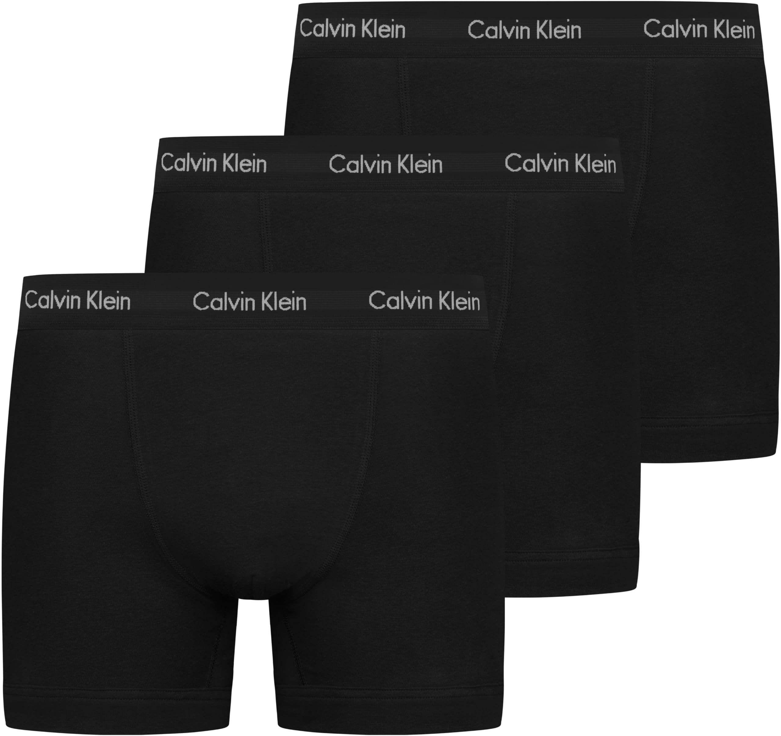 Calvin Klein Men's Boxer Shorts Pack of 3 Underwear, Black (Black W Black WB), M