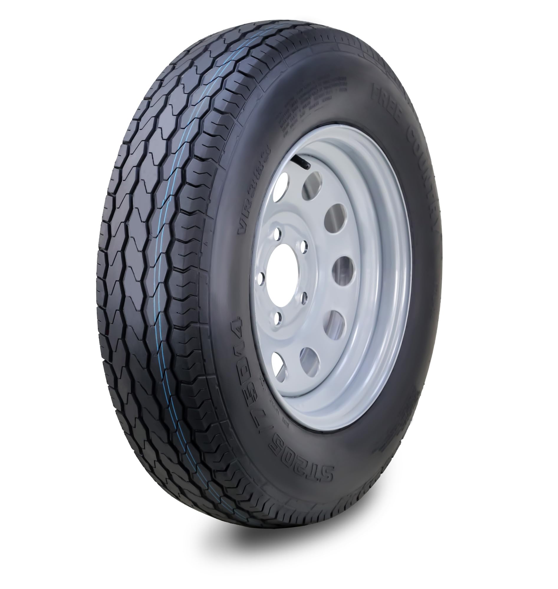 Free Country Trailer Tire Wheel ST205/75D14 6Ply C 99L 5x4.5 Silver Mod Rim | As
