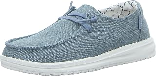 HEYDUDE Women's Wendy Sparkling Blue Stone Size 5 | Women’s Shoes | Women’s Lace Up Loafers | Comfortable & Light-Weight