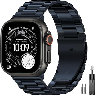 EPULY Metal Band Compatible with Apple Watch Bands for Men 42/44/45/46/49mm