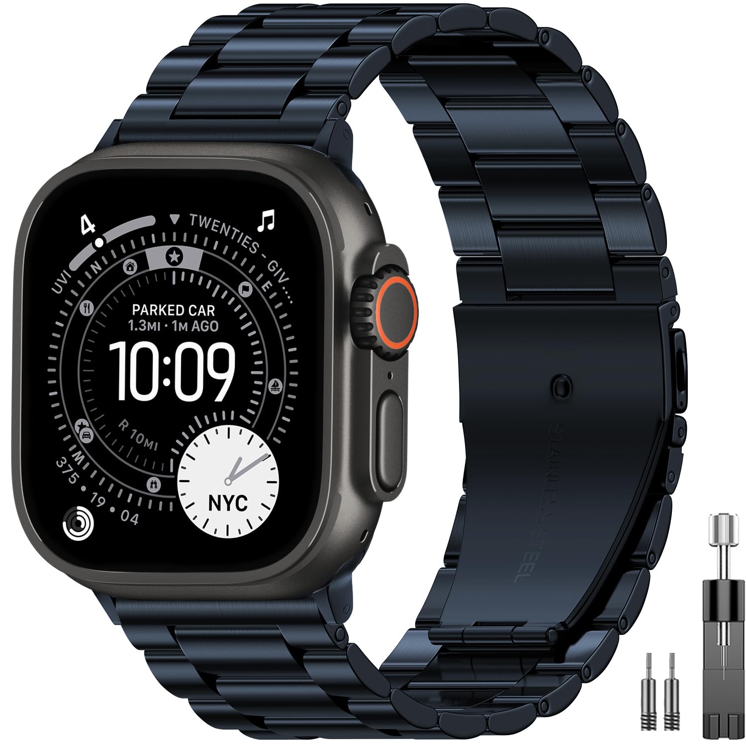 EPULY Metal Band Compatible with Apple Watch Bands for Men 42/44/45/46/49mm