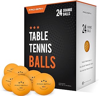 PRO-SPIN Ping Pong Balls - Orange 3-Star 40+ Table Tennis Balls | High-Performance ABS Training Balls | Ultimate Durability for Indoor & Outdoor Table Tennis