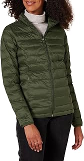 Amazon Essentials Women's Lightweight Quilted Jacket Water-Repellent Packable Transition Jacket