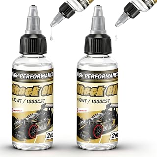 Gulfmew 2 Bottles Racing Silicone Shock Oil 80WT 1000CST | RC Car Shock Oil for Lubricating R/C Radio Controlled Cars and All Types of Vehicles, RC Shock Oil, Does Not Evaporate