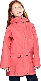 SOLOCOTE Lined Coat Girls Thin Jacket Kids Hooded Jumper Spring Coat
