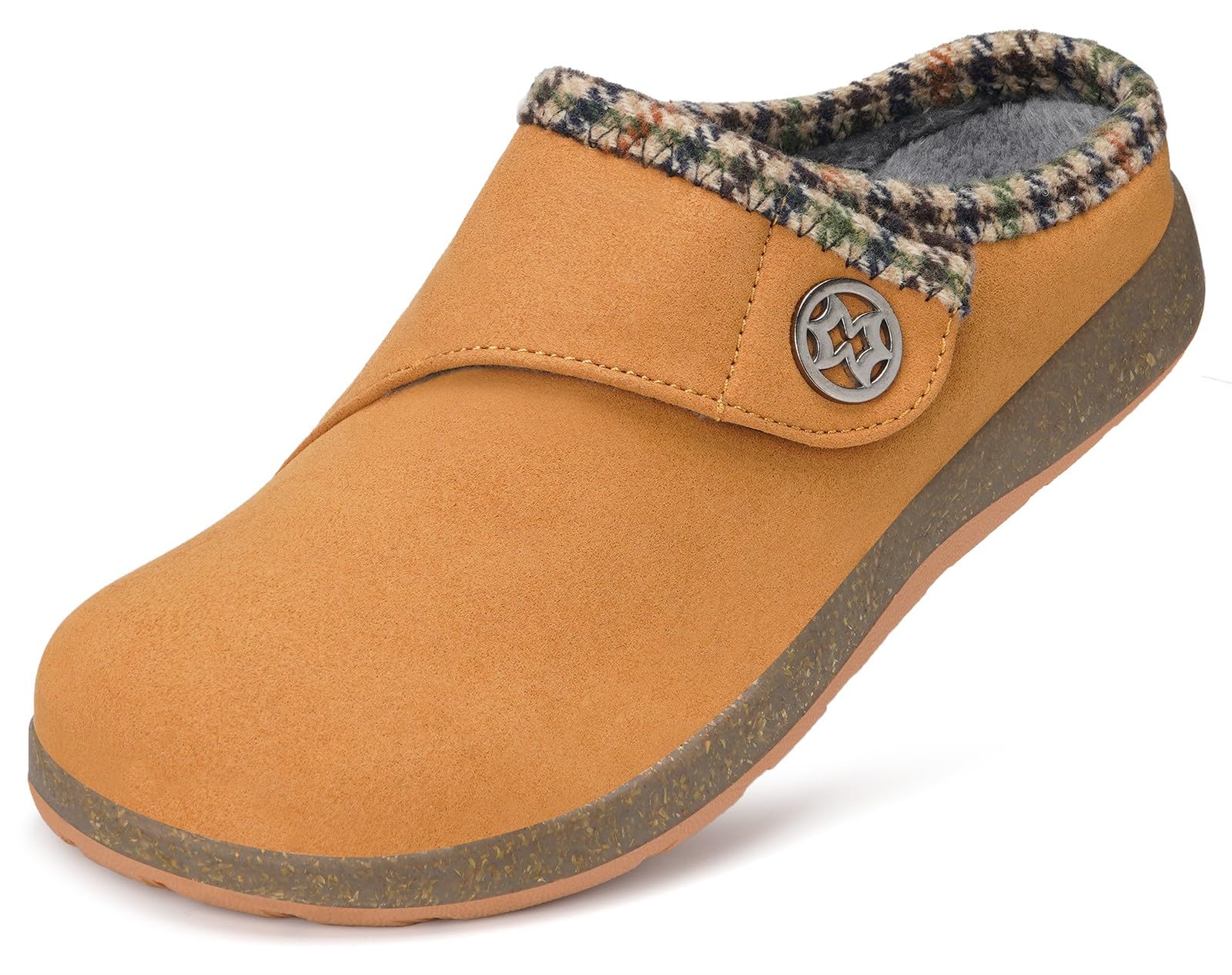 Eagsouni Pantuflas anchas de gamuza para hombre y mujer, para invierno, con forr