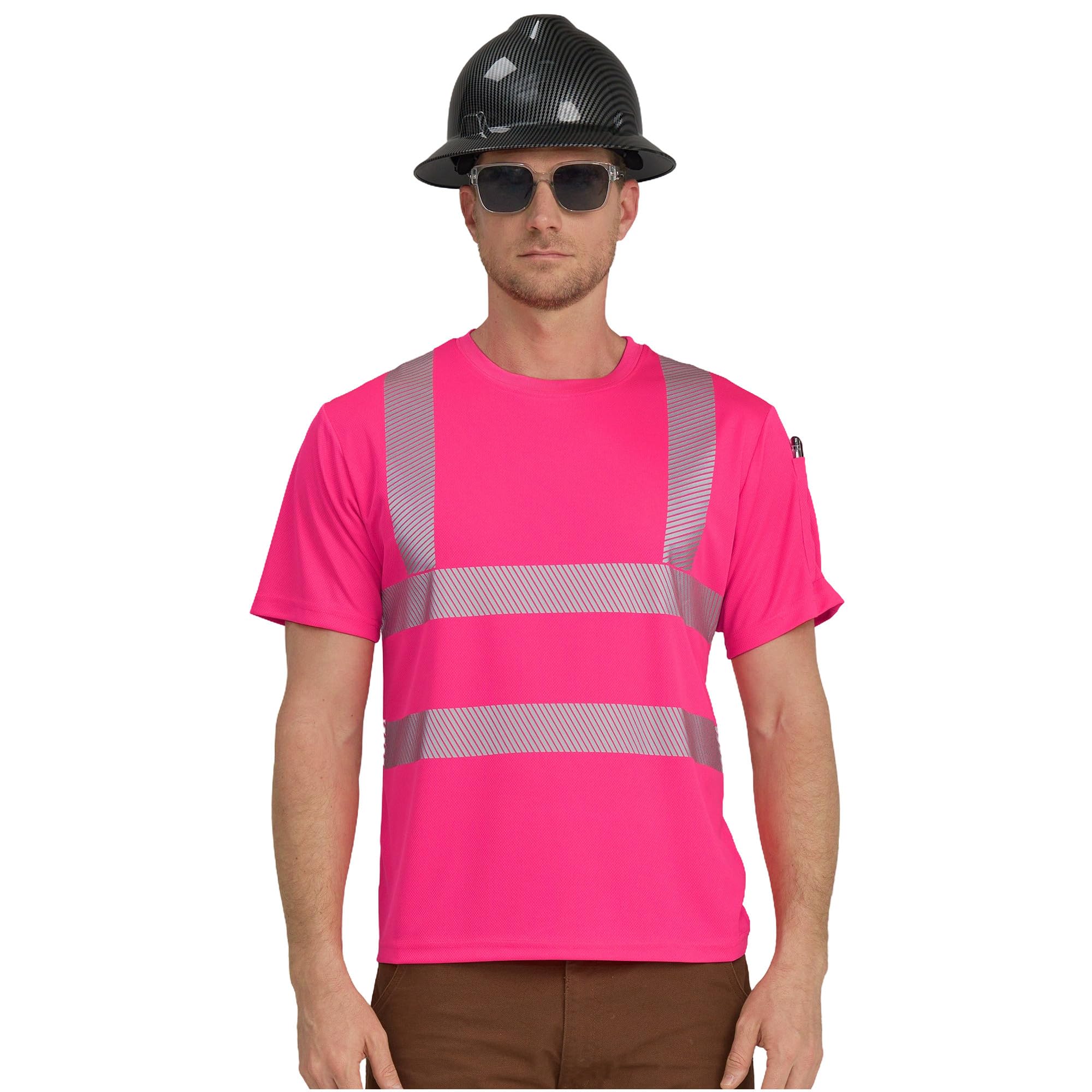 AYKRM Safety High Visibility Long Sleeve Construction Work Shirts Class 3 Workwe