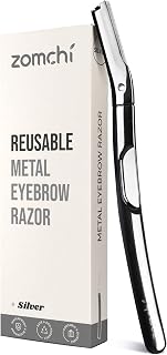 ZOMCHI Eyebrow Razor, Face Razor for Women&Men, Polished Silver