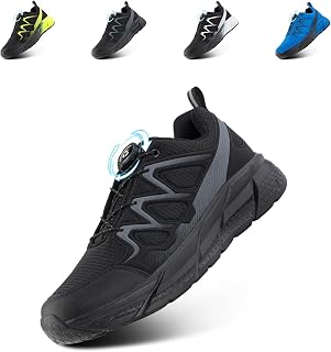 Hitmars Basket Homme Chaussure Running Femme Sport Sneakers Fitness Basket Course Running Shoes Chaussures Trail Trekking Légères Noir 37-47 EU