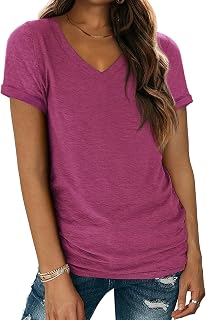 ATHMILE T Shirt Short Sleeve V Neck T Shirts for Women Fashion Tops Fashion Lightweight Casual Summer Dresses Clothes 2025 Beach
