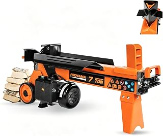 PROYAMA 7T Electric Log Splitter, 15A Motor Wood Splitter with Cross Wedge | Firewood Splitting Machine with Hydraulic Ram for Home Heating, and Yard Maintenance