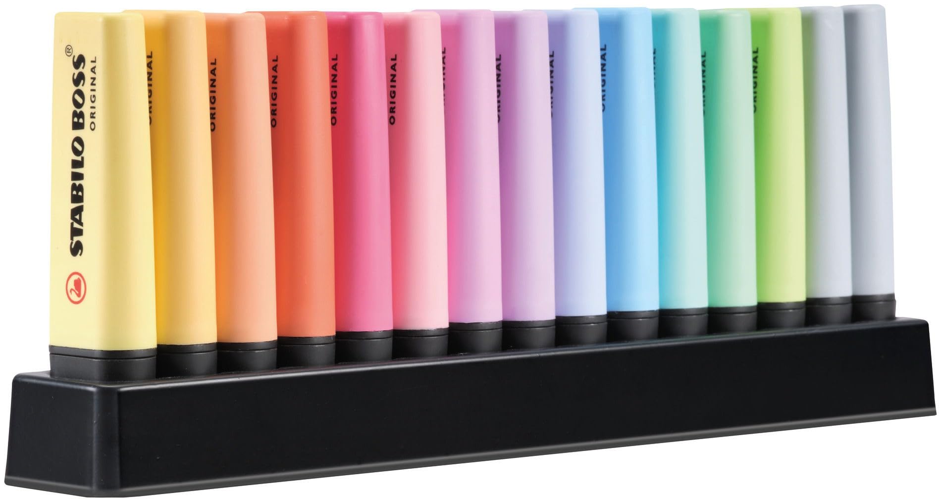 STABILO - Highlighter - BOSS Original Pastel | Desk-Set 15 Pastel Highlighters