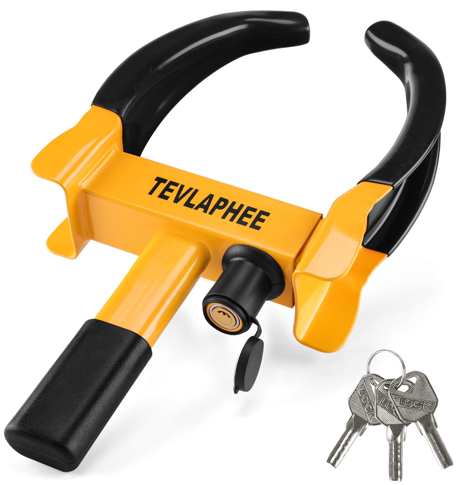 Tevlaphee Wheel Clamp Lock Heavy Duty Anti-Theft, Adjustable Security for Cars, 
